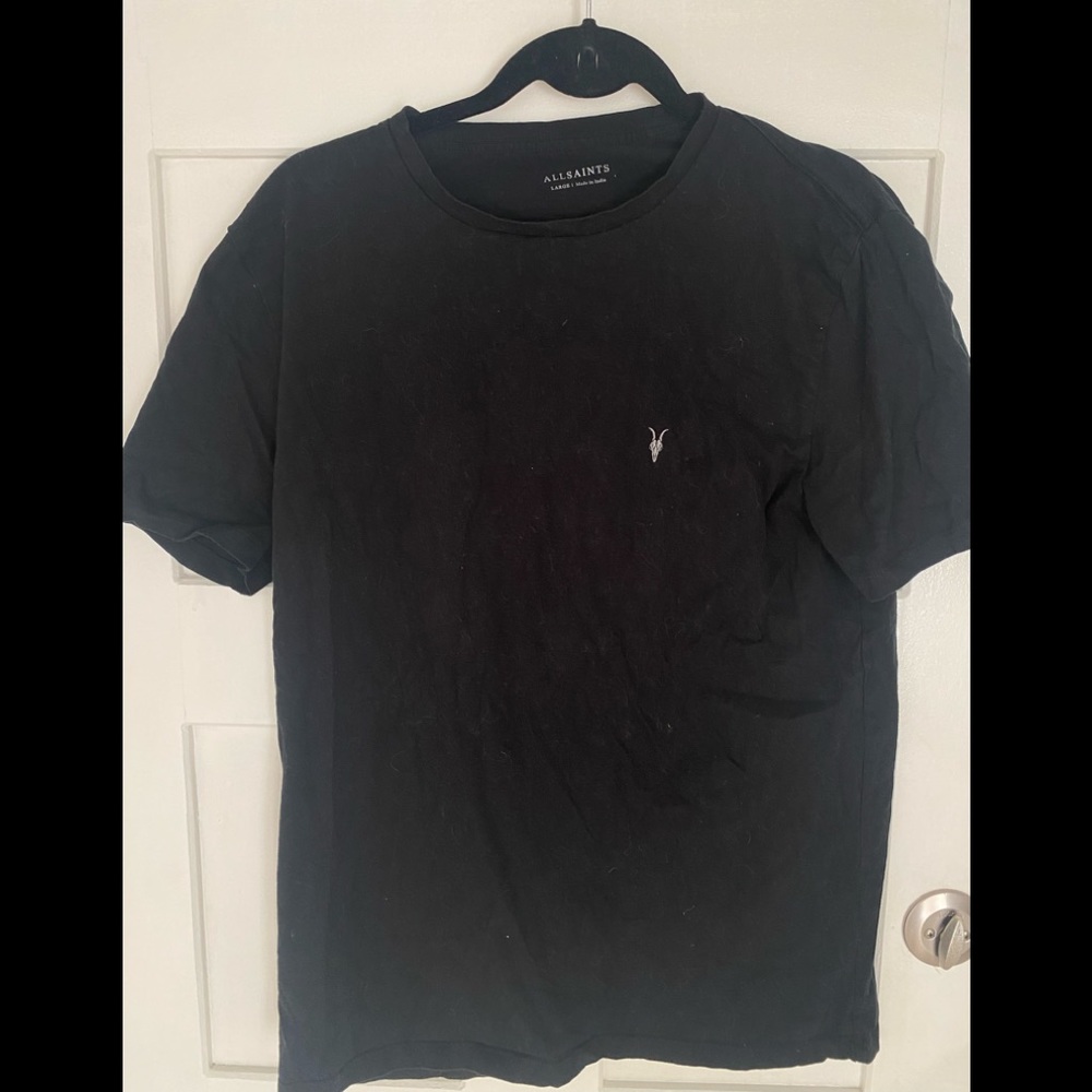 AllSaints All Saints t shirt large designer black mens